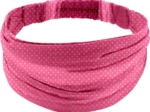 Headscarf headband- Baby size fuchsia gold star