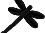 Dragonfly hair slide black