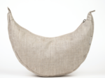 Half-moon bag silver linen
