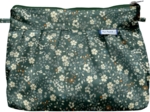 Pleated clutch bag fleuri kaki