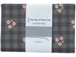 1 m fabric coupon tartan fleuri