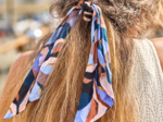 Long tail scrunchie vague d'automne