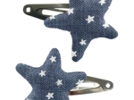 Star hair-clips silver star jeans