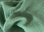 Cotton fabric sage green gauze