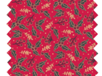 Cotton fabric ex2252 red holly
