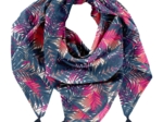 Pom pom scarf tropical fire