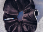 Large Piping Scrunchie black velvet