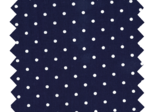 Cotton fabric navy blue spots