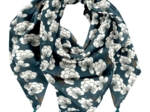 Pom pom scarf paradis bleu