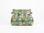 Mini Pleated clutch bag safari kaki