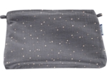 Coton clutch bag gauze gray gold