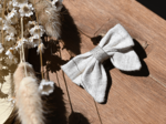 Mini bow tie clip  glitter linen