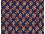 1 m fabric coupon ex2639 indian marine geoflower