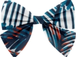 Bow tie hair slide feuillage marine