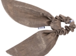 Short tail scrunchie copper linen