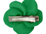 Flower petal hair slide small  bright green