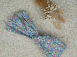 crossed headband pastel fleuri