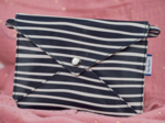 Medium envelope pocket striped  ivory navy