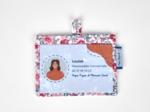 Badge Holder rose grenadine