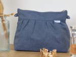 Pleated clutch bag jean back