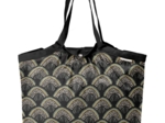 Pleated tote bag - Medium size forêt de plumes