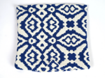 Square flap of saddle bag  jacquard bleu