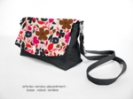 Flap of shoulder bag champ floral