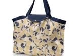 Tote bag with a zip citrons dorés