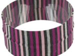 Stretch jersey headband  rayé noir gris prune e1