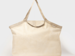 Tote bag with a zip gold large corduroy