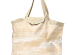 Tote bag with a zip rayé or blanc