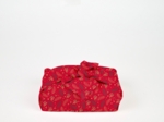 Furoshiki medium 48x48 ex2557 christmas mini holly foliage red gold