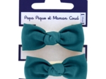Small elastic bows bleu vert