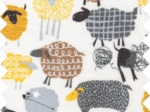 Cotton veil fabric yellow sheep