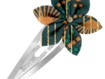 Star flower hairclip eventail or vert