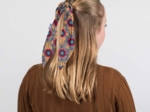Short tail scrunchie fleurs de savane