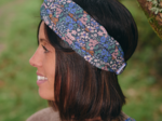crossed headband monet lilas
