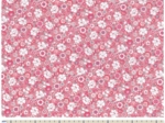 Coupon tissu 50 cm ex2338 white and pink floral mini