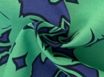 1 m fabric coupon EX2650 Green-blue silhouettes