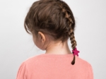 Pony-tail elastic hair star fuschia