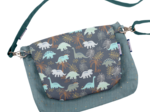 Tiny coton clutch bag jurassic dino marine