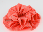 Maxi Double Scrunchie neon orange gingham
