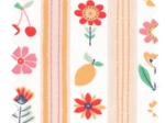 Cotton fabric ex2629 striped fruity floral