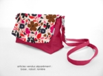 Flap of shoulder bag champ floral