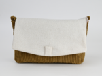 Base of shoulder bag brown large corduroy