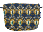 Coton clutch bag plumes de paon