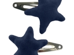 Star hair-clips navy blue