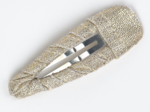 Fabric hair clip  glitter linen