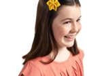 Star flower 4 hairslide yellow ochre