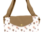 Tote bag with a zip montgolfiere
